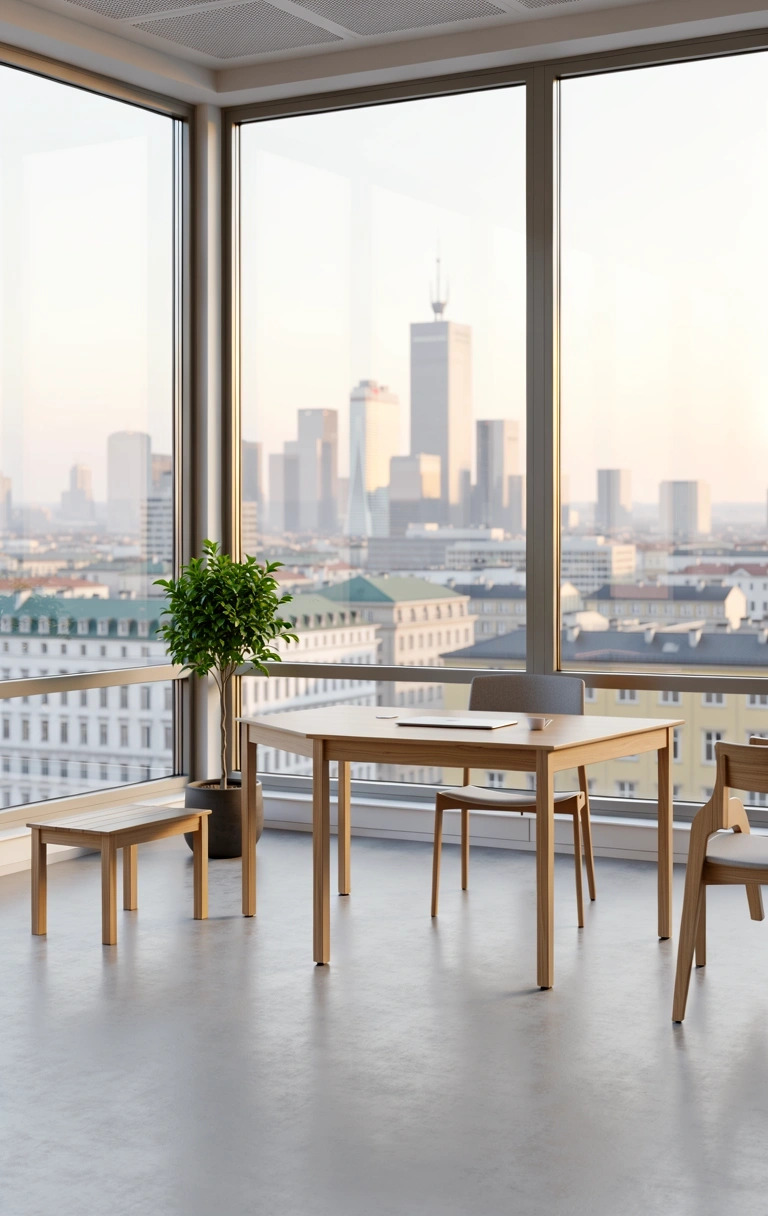 Blick auf das moderne Frankfurt